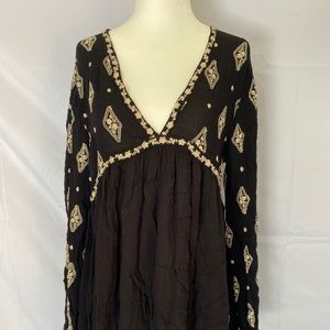 Free People Mini Dress with embroidery